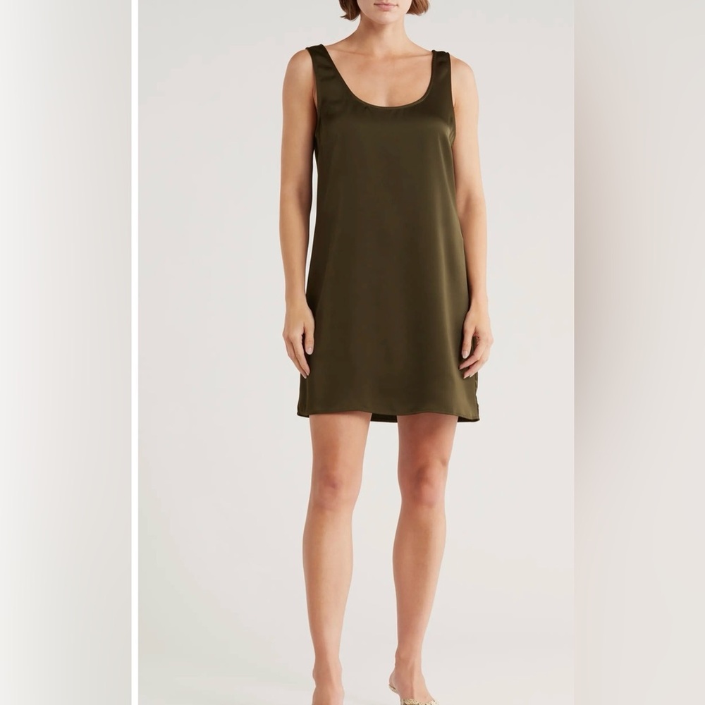 NWT Wayf Olive Green Tank Slip Mini Dress size S